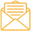 Picto enveloppe jaune pour représenter la formation sur la messagerie